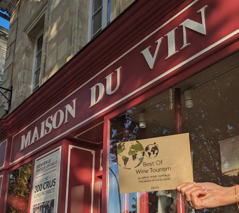 La Maison du Vin de Blaye, lauréate au Best of Wine Tourism 2024