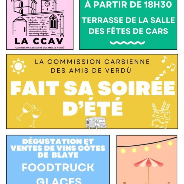 Soirée d’été de la CCAV