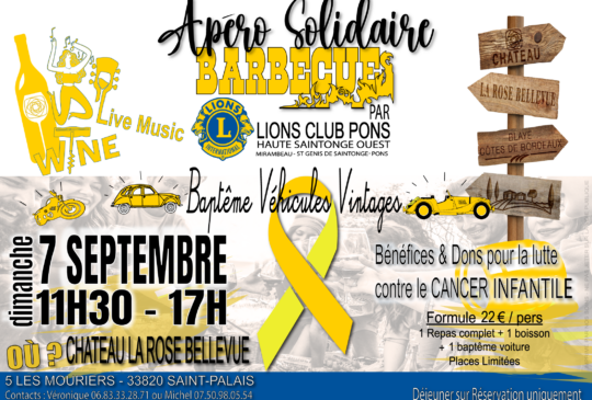 L’apéro solidaire au Château La Rose Bellevue